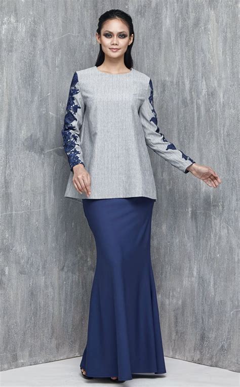 EMEL X DAPHNE IKING - LONGHORN - Modern A-line Baju Kurung with Lace ...