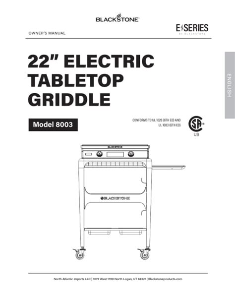 Blackstone E-Series 22" Electric Tabletop Griddle with Prep Cart ...