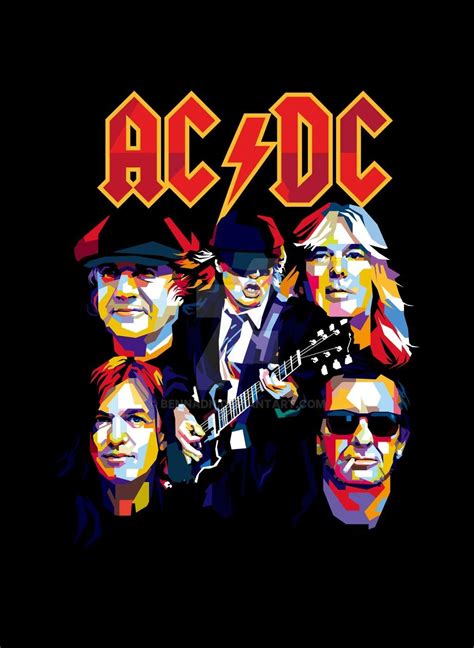 AC/DC Back In Black by bennadn on DeviantArt | Rock n roll art, Rock band posters, Band posters