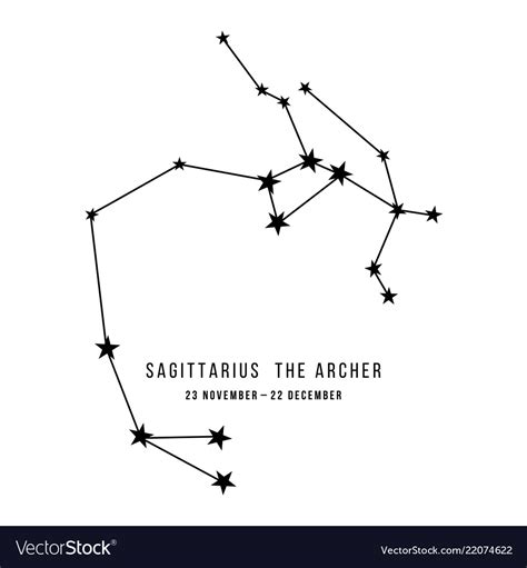 Zodiac constellation sagittarius Royalty Free Vector Image