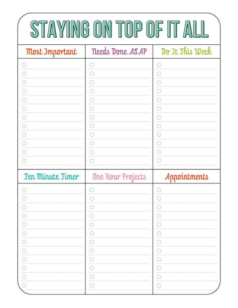 Printable Time Management Sheets Printable Receipt Template - IMAGESEE