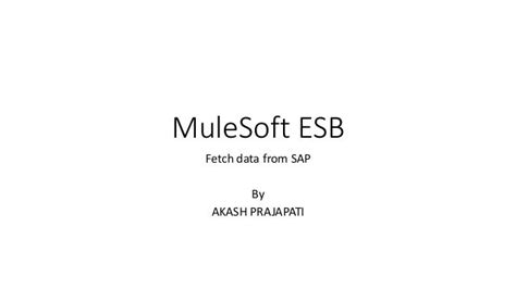 Mule esb tutorial ppt - altansa