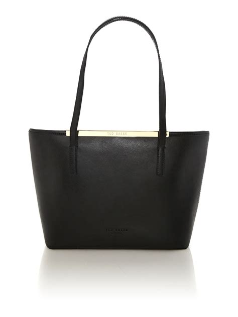 Ted baker Black Printed Small Tote Bag With Pouchette in Black | Lyst