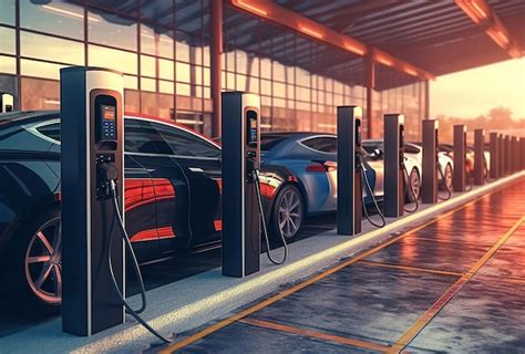 Premium AI Image | Electric Car Charging Created With Generative AI ...