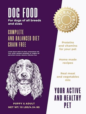 Premium Vector | Pet food product label template. abstract vector packaging design layout ...