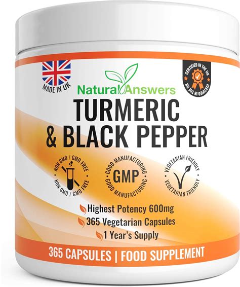 365 Turmeric Capsules 1 Year Supply High Strength Turmeric Capsules ...