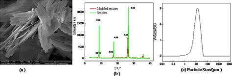 Characterization of the sericite structure: (a) SEM of the flank ...