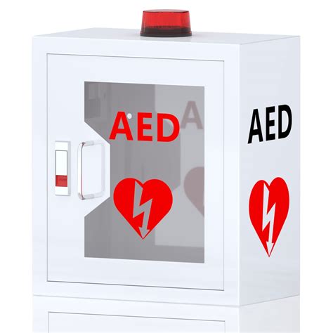 Buy AED Defibrillator Wall ed Cabinet, Steel Storage Cabinet with Alarm and Light, AED Cabinet ...