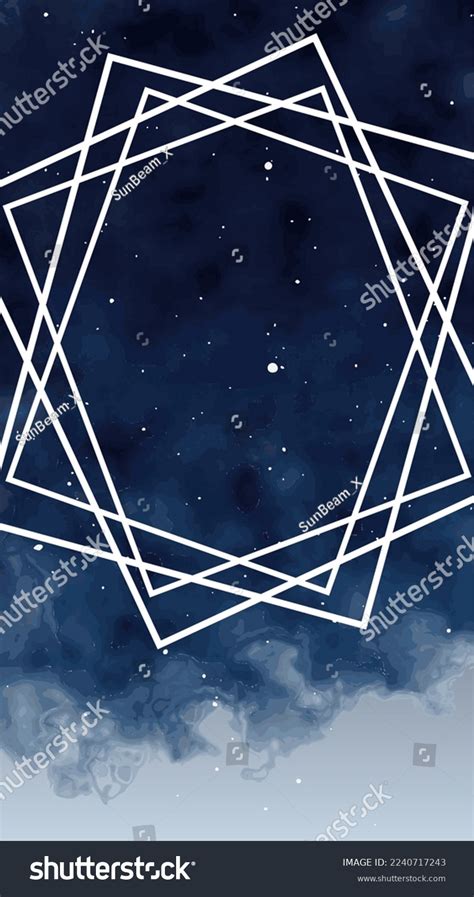 Vector Illustration Star Chart Night Sky Stock Vector (Royalty Free ...