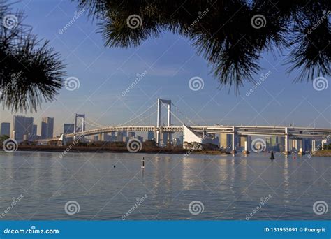 Odaiba ,Tokyo, Japan - Nov 17 2018 - View of Rainbow Bridge at ...