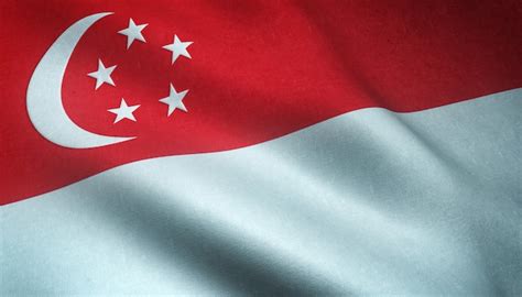 Free Photo | Closeup shot of the waving flag of Singapore with interesting textures