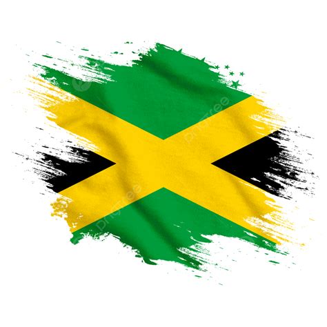 Jamaica New Watercolor Flag Brush, Jamaica, Flag, Jamaica Day PNG ...