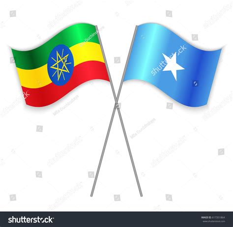 Ethiopian Somali Crossed Flags Ethiopia Combined: เวกเตอร์สต็อก (ปลอดค่าลิขสิทธิ์) 617351864 ...