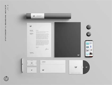 Stationery Branding & Identity Mockup - PSD