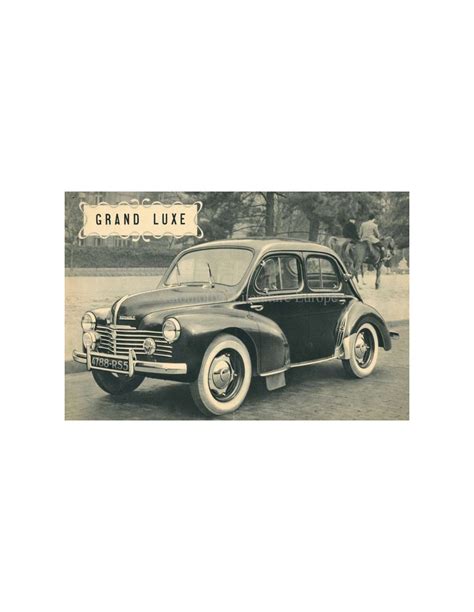 1950 RENAULT 4CV GRAND LUXE BROCHURE FRENCH