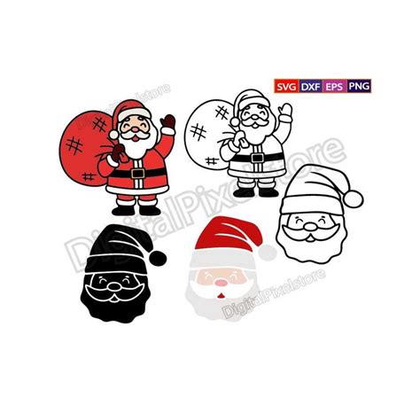 Christmas Santa Claus SVG,Santa Claus Face SVG,Santa Svg Bun - Inspire Uplift