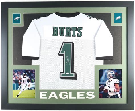 Jalen Hurts Signed Custom Framed Jersey Display (JSA) | Pristine Auction