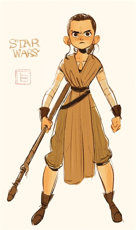 Rey character tb choi star wars | Cartoon character design, Character design inspiration, Star wars