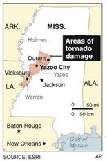 Mississippi killer tornado: Rescuers fan out looking for survivors ...