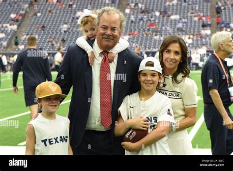 Houston Texas owner Cal McNair, Hannah McNair, and children before the ...