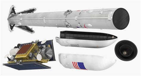 SpaceX Falcon Heavy Rocket Payload with Satellite 3D model | CGTrader