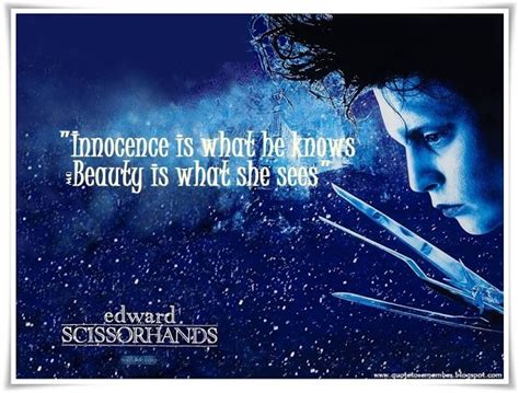 Quote to Remember: EDWARD SCISSORHANDS [1990] | Edward scissorhands, Edward, Tim burton movie