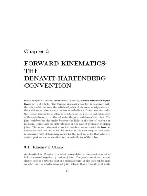 Chap3 Forward Kinematics | PDF | Cartesian Coordinate System | Kinematics