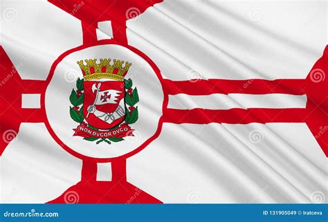 Flag of Sao Paulo City, Brazil Stock Illustration - Illustration of ...