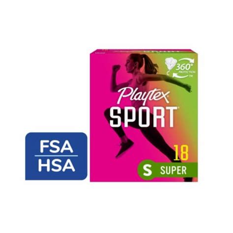 Playtex Sport Tampons Super Absorbency Unscented, 18 ct - Fry’s Food Stores