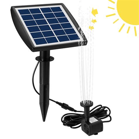 Solar Powered Fountain Pump Water Pump with Adjustable Solar Panel DIY Birdbath Fountain Pump ...