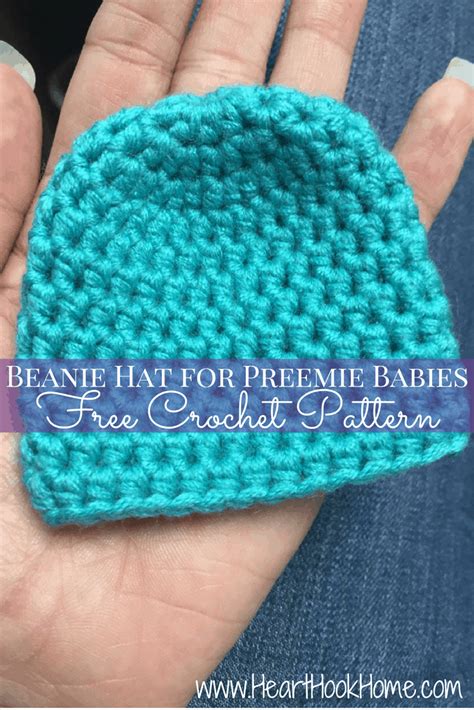 Beanie Hat for Preemie Babies Free Crochet Pattern