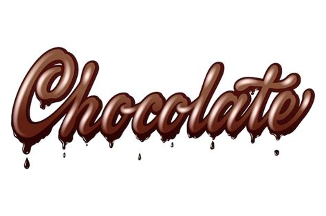 Free Vector | Hand drawn lettering Chocolate Elegant modern calligraphy with chocolate letters ...