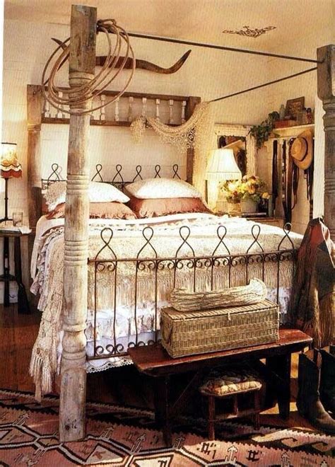 48 Gorgeous Western Rustic Home Decorating Ideas | Western bedroom ...