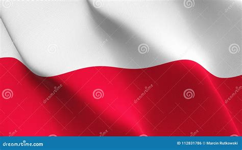 Poland Flag Waving on Wind. Stock Illustration - Illustration of europe ...