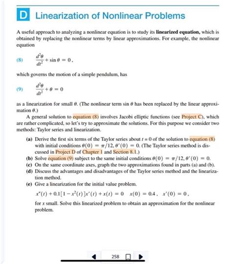 Solved Linearization of Nonlinear Problems A useful approach | Chegg.com