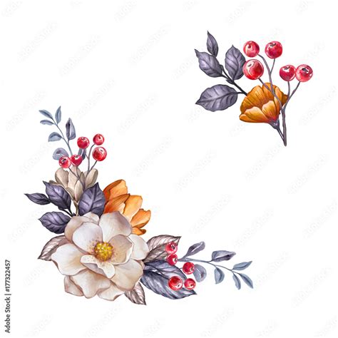 Fall Flower Bouquet Clip Art