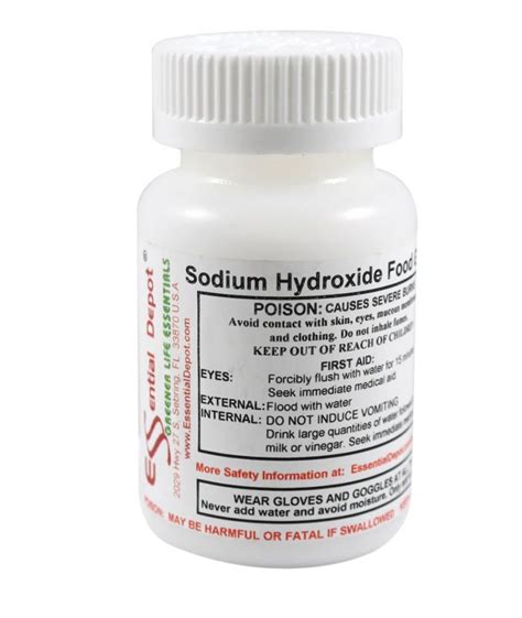 Sodium Hydroxide Lye (Click for recommended alternative Source) - H2 BioHacker