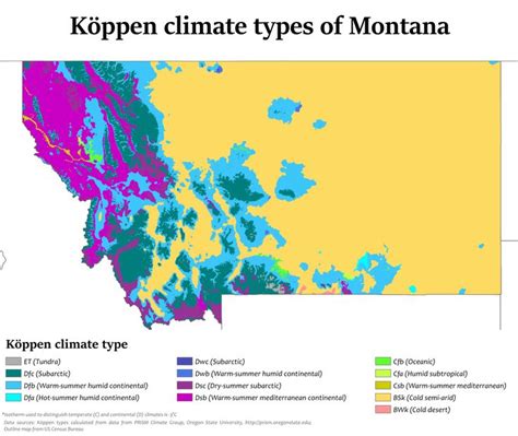 Köppen climate types of Montana | Utah map, Map, Colorado map