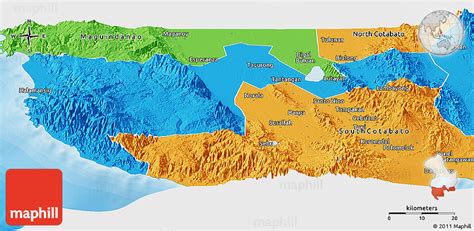 Political Panoramic Map of Sultan Kudarat