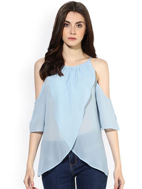 Buy Kazo Women Blue Solid Top - Tops for Women 5657959 | Myntra