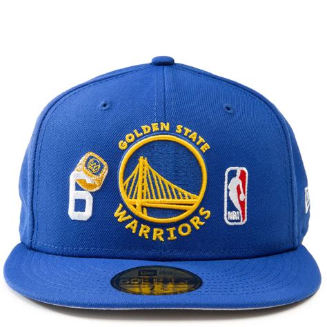 NEW ERA CAPS Golden State Warriors 6x World Champions 59FIFTY Fitted ...