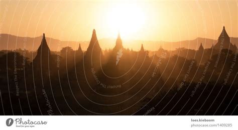 The landscape of Bagan shaped by sunset - a Royalty Free Stock Photo ...