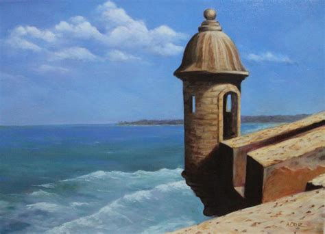 El Morro Puerto Rico Oil Painting By Angel Cruz | absolutearts.com