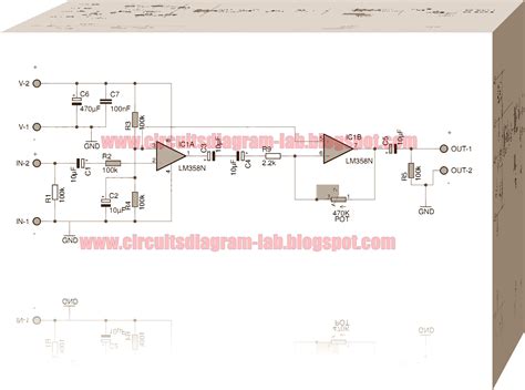 Lm358 Audio Amplifier Circuit Diagram