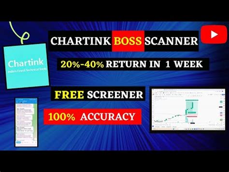 Chartink Boss scanner | premium chartink scanner Free | Swing trading | Best chartink scanner ...