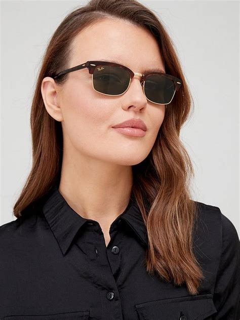 Ray-Ban New Clubmaster Sunglasses In Black And Gold ASOS