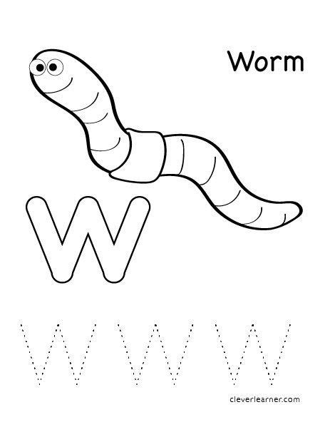 W is for worm letter worksheets for preschool | Preschool letters ...