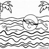 Swimmer Coloring Page Download Or Print For Free sketch template