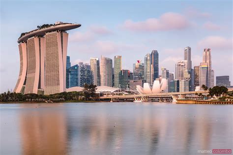 - Singapore skyline at sunrise, Singapore | Royalty Free Image