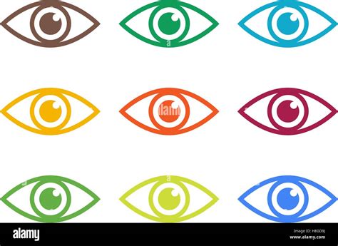 Icon of eye. Colorful set Stock Vector Image & Art - Alamy